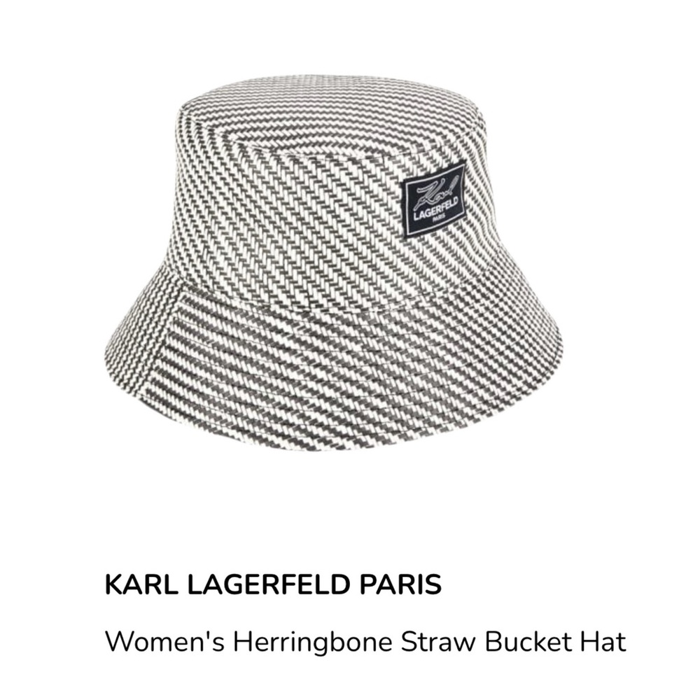 NWT Limited Edition Karl Lagerfeld Straw Bucket Hat